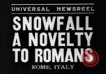 Image of Snow fall Rome Italy, 1935, second 7 stock footage video 65675041271