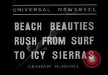 Image of surfing Venice Beach Los Angeles California USA, 1935, second 4 stock footage video 65675041280