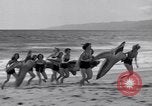 Image of surfing Venice Beach Los Angeles California USA, 1935, second 37 stock footage video 65675041280