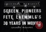 Immagine di Carl Laemmle Universal City California USA, 1936, secondo 9 filmato di repertorio 65675041288