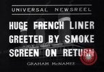 Standbild Französische liner SS Normandie New York City USA, 1936, aus Sekunde 7 historischem Filmmaterial Videoclip 65675041298