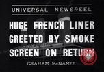 Standbild Französische liner SS Normandie New York City USA, 1936, aus Sekunde 8 historischem Filmmaterial Videoclip 65675041298