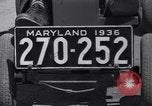 Standbild kleine Automobil Rockville Maryland United States USA, 1936, aus Sekunde 24 historischem Filmmaterial Videoclip 65675041301