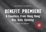 Image of premiere of movie 'A Countess From Hong Kong' directed by Charlie Chap New York United States USA, 1967, second 3 stock footage video 65675041324