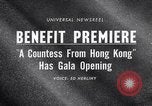 Image of premiere of movie 'A Countess From Hong Kong' directed by Charlie Chap New York United States USA, 1967, second 4 stock footage video 65675041324