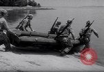 Image of inflated boat Quantico Virginia USA, 1953, second 17 stock footage video 65675041356