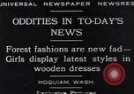 Standbild Kleider aus Holz Hoquiam Washington USA, 1929, aus Sekunde 1 historischem Filmmaterial Videoclip 65675041384