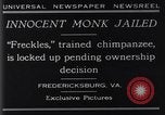 Standbild trainierten Schimpansen Fredericksburg Virginia USA, 1929, aus Sekunde 10 historischem Filmmaterial Videoclip 65675041385