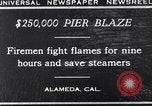 Image of pier blaze Alameda California USA, 1929, second 8 stock footage video 65675041387