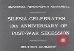 Standbild Bundeskanzler Bruening Gleiwitz Deutschland, 1931, aus Sekunde 5 historischem Filmmaterial Videoclip 65675041395