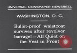 Immagine di Giubbotto antiproiettile Washington DC USA, 1931, secondo 10 filmato di repertorio 65675041399