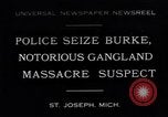 Image of Gangster Fred Burke captured by police Saint Joseph Michigan USA, 1931, second 1 stock footage video 65675041400