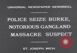 Image of Gangster Fred Burke captured by police Saint Joseph Michigan USA, 1931, second 6 stock footage video 65675041400
