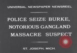 Image of Gangster Fred Burke captured by police Saint Joseph Michigan USA, 1931, second 8 stock footage video 65675041400