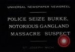 Image of Gangster Fred Burke captured by police Saint Joseph Michigan USA, 1931, second 9 stock footage video 65675041400