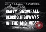 Image of snowfall Omaha Nebraska USA, 1937, second 1 stock footage video 65675041414