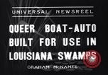 Standbild amphibian Automobil Golden Meadow Louisiana USA, 1937, aus Sekunde 1 historischem Filmmaterial Videoclip 65675041417