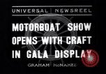 Standbild Motor Boat Show New York City USA, 1937, aus Sekunde 1 historischem Filmmaterial Videoclip 65675041418