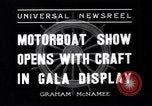 Standbild Motor Boat Show New York City USA, 1937, aus Sekunde 3 historischem Filmmaterial Videoclip 65675041418