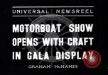 Standbild Motor Boat Show New York City USA, 1937, aus Sekunde 8 historischem Filmmaterial Videoclip 65675041418