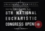Image of Cardinal Mundelein New Orleans Louisiana USA, 1938, second 5 stock footage video 65675041429
