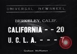 Standbild Fußballspiel Berkeley California USA, 1938, aus Sekunde 1 historischem Filmmaterial Videoclip 65675041437