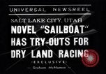 Standbild amphibischen Segelboot Salt Lake City Utah USA, 1938, aus Sekunde 1 historischem Filmmaterial Videoclip 65675041439