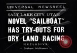 Standbild amphibischen Segelboot Salt Lake City Utah USA, 1938, aus Sekunde 6 historischem Filmmaterial Videoclip 65675041439