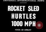 Standbild Rocket powered Sled Muroc California USA, 1948, aus Sekunde 1 historischem Filmmaterial Videoclip 65675041471