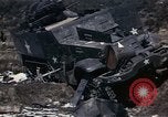 Image of Destroyed Army convoy Hoengsong Korea, 1951, second 31 stock footage video 65675041573