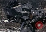 Image of Destroyed Army convoy Hoengsong Korea, 1951, second 37 stock footage video 65675041573