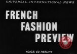 Standbild Französisch für Mode von 1953 Paris Frankreich, 1953, aus Sekunde 1 historischem Filmmaterial Videoclip 65675041651