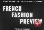 Standbild Französisch für Mode von 1953 Paris Frankreich, 1953, aus Sekunde 3 historischem Filmmaterial Videoclip 65675041651