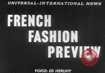 Standbild Französisch für Mode von 1953 Paris Frankreich, 1953, aus Sekunde 4 historischem Filmmaterial Videoclip 65675041651