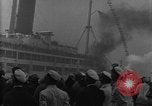 Standbild französischen liner Normandie New York City USA, 1934, aus Sekunde 28 historischem Filmmaterial Videoclip 65675041686