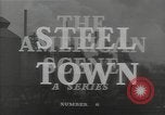 Standbild downtown Ansichten und Hochofen Betrieb Youngstown Ohio USA, 1944, aus Sekunde 16 historischem Filmmaterial Videoclip 65675041736
