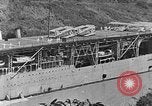 Image of The Aircraft Carriers USS Langley in Panama Canal and USS Saratoga bei Panama, 1925, second 22 stock footage video 65675041842