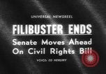 Standbild Civil Rights Act kurz vor der Passage Washington DC USA, 1964, aus Sekunde 4 historischem Filmmaterial Videoclip 65675041871