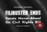 Standbild Civil Rights Act kurz vor der Passage Washington DC USA, 1964, aus Sekunde 5 historischem Filmmaterial Videoclip 65675041871