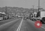Image of La Cienega Blvd, City Hall, and Hollywood Memorial Park Cemetery Los Angeles California USA, 1950, second 37 stock footage video 65675041957
