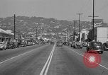 Image of La Cienega Blvd, City Hall, and Hollywood Memorial Park Cemetery Los Angeles California USA, 1950, second 38 stock footage video 65675041957