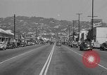 Image of La Cienega Blvd, City Hall, and Hollywood Memorial Park Cemetery Los Angeles California USA, 1950, second 39 stock footage video 65675041957