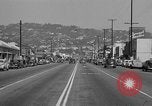 Image of La Cienega Blvd, City Hall, and Hollywood Memorial Park Cemetery Los Angeles California USA, 1950, second 41 stock footage video 65675041957