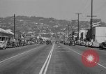 Image of La Cienega Blvd, City Hall, and Hollywood Memorial Park Cemetery Los Angeles California USA, 1950, second 43 stock footage video 65675041957