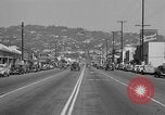 Image of La Cienega Blvd, City Hall, and Hollywood Memorial Park Cemetery Los Angeles California USA, 1950, second 44 stock footage video 65675041957