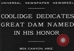 Immagine di Calvin Coolidge alla diga di Coolidge dedizione San Carlos Arizona USA, 1930, secondo 5 filmato di repertorio 65675041966