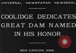 Immagine di Calvin Coolidge alla diga di Coolidge dedizione San Carlos Arizona USA, 1930, secondo 6 filmato di repertorio 65675041966