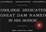Immagine di Calvin Coolidge alla diga di Coolidge dedizione San Carlos Arizona USA, 1930, secondo 7 filmato di repertorio 65675041966