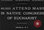 Standbild Kongress der Eucharistie Manila Philippinen, 1930, aus Sekunde 1 historischem Filmmaterial Videoclip 65675041968