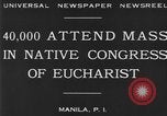 Standbild Kongress der Eucharistie Manila Philippinen, 1930, aus Sekunde 6 historischem Filmmaterial Videoclip 65675041968